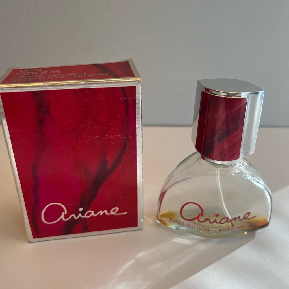 Avon Ariane Perfume with Red and Silver Accents